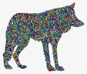 This Free Icons Png Design Of Polyprismatic Tiled Wolf