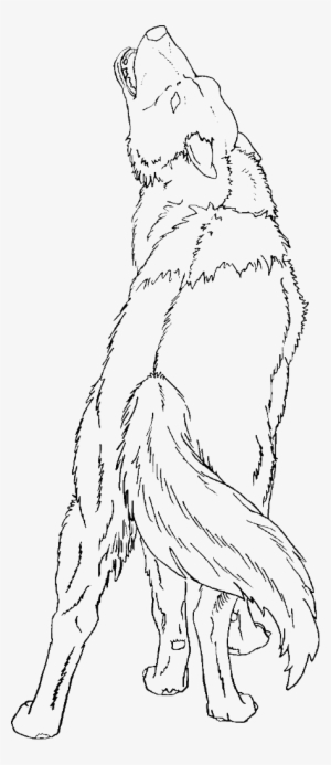 Coloring Howling Pages Wolf Silhouettes - Transparent Wolf Coloring Page