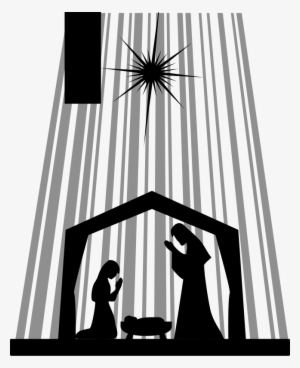 Nativity Outline Clipart Nativity Star Silhouette Png - Nativity Silhouette Png