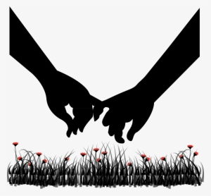 Couple Holding Hands Silhouette Png - Romance Silhouette Holding Hands