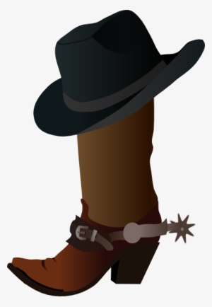 Cowboy Hat Silhouette Png - Cowboy Boot And Hat Shower Curtain