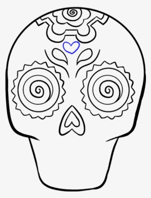How To Draw A Sugar Skull Step By Step Tutorial Easy - Dibujos De Calaveras Mexicanas