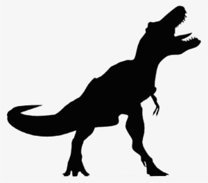 Clip Art Library Fossil Silhouette Pencil And In Color - Dinosaur Silhouette T Rex