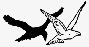 Sketch, Silhouette, Cartoon, Bird, Dove, Crow - Flyng Crow Clipart