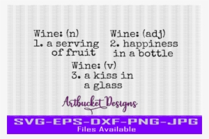 Wine Definition Set Of 3 By Artbucket Designs