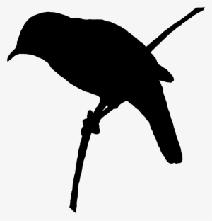 Digital Bird Silhouette Download - Perching Bird