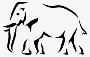 Elephant Silhouette Stencil - Big Five Animals Silhouette