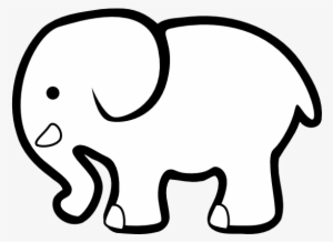 Cute Elephant Silhouette Clip Art - Clip Art