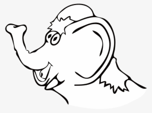 Baby Elephant Silhouette Clip Art - Coloring Book