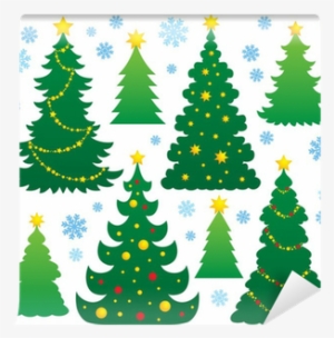 Christmas Tree Silhouette Theme 9 Wall Mural • Pixers® - Christmas Tree Silhouette