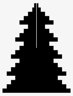 Pixelated Tree Cut Out - Pixelated Christmas Tree