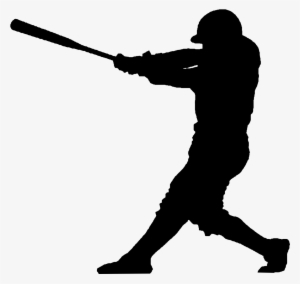 Baseball Player Silhouette Png - Baseball Bat Swinging Png