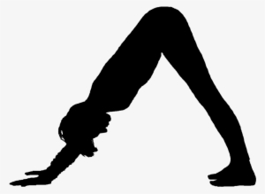 Yoga Pose Silhouette Png Svg Freeuse Library - Downward Dog Pose Black And White