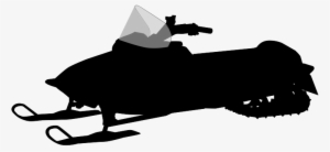 Silhouette A Motorcycle Sled - Snowmobile Clipart