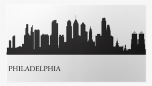 Philadelphia City Skyline Silhouette Background Poster - Skyline Silhouette Philadelphia Skyline Svg