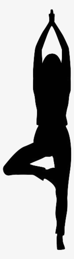 Yoga Clipart Tree Pose - Yoga Silhouette Tree Pose