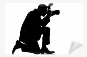 Silhouette Man Kneeling Photographer Wall Mural • Pixers® - Fotografo Silhueta
