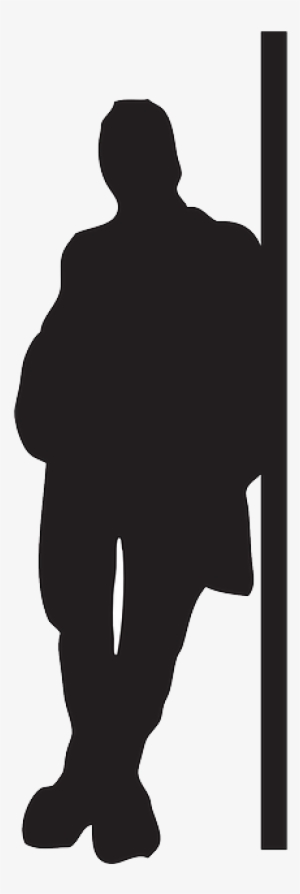 Wall, Man, Silhouette, Male, Leaning, Standing - Man Leaning On Wall Silhouette