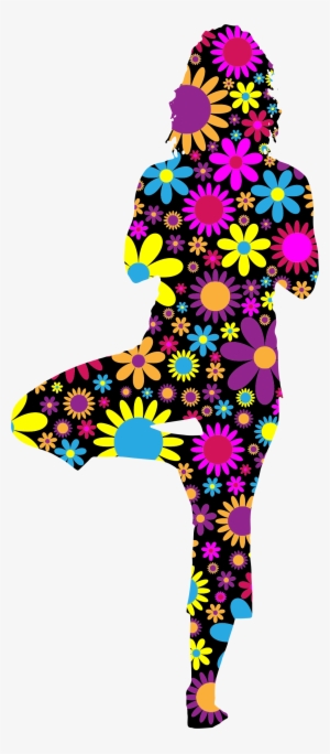 This Free Icons Png Design Of Floral Woman Yoga Pose