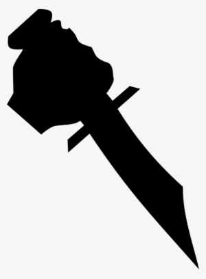 Silhouette Knife Stabbing Logo - Clip Art
