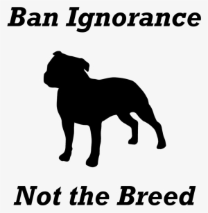 Ban Ignorance Not Pitbulls - Pit Bull - Oval Sticker