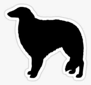 Borzoi Silhouette Waterproof Die-cut Sticker - Dog
