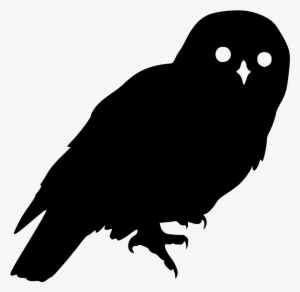 Owl1 - Owl Silhouette Transparent Background