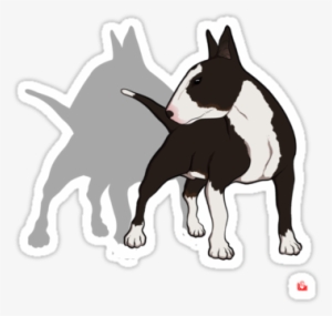 Pitbull Silhouette Png Bull Terrier Shirts Gifts Cards - 10 English Bull-terrier Rectangle Sticker
