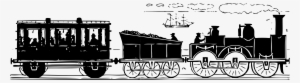 Train Clip Art Silhouette - 19 Century Transportation Mode