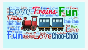 Free Choo-choo Train Word Art Svg File - Train Talk Large Mug