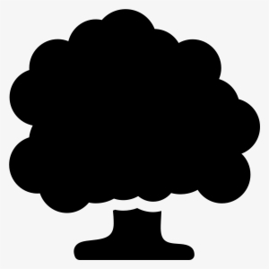 Deciduous Tree Filled Icon - Дерево Иконка Png