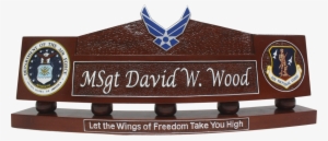 Usaf Emblem Desk Nameplate - Air Force