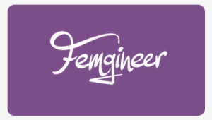 Femgineer White Logo Purple Background - Purple Logos