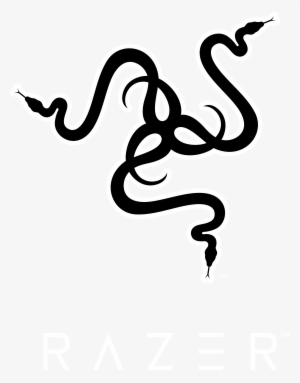 Ths Rzr 2016 Vert Bw Blkbg - Razer Logo Black And White