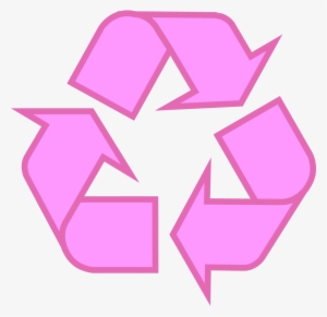 Pink Recycling Symbol - Reduce Reuse Recycle Diagram