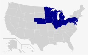 Big 10 Map - States That Allow Corporal Punishment In Schools 2018