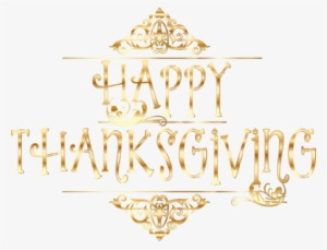 Thanksgiving Day Holiday Jewellery Gold - Happy Thanksgiving Transparent Background