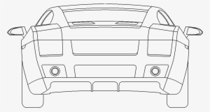 Lamborghini Cad Drawing - Line Art