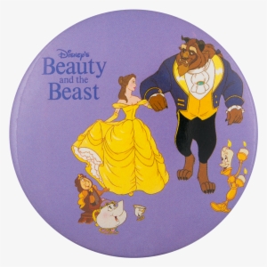 Disney Beauty And The Beast - Vintage Beauty And The Beast Disney Pinback Button