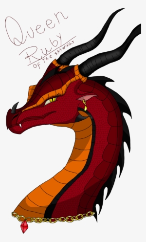 Queen Ruby, Of The Skywings By Anapauladbz - Wings Of Fire Skywing Drawing