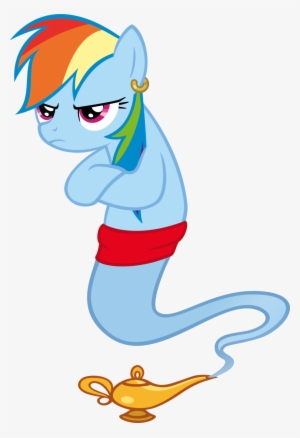 Rainbow Dash Princess Luna Applejack Pony Derpy Hooves - Mlp Genie Rainbow Dash