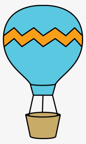 Hot Air Balloon Chevron Blue - Blue Hot Air Balloon Clip Art