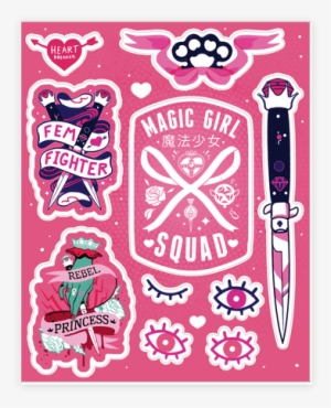 Magic Girl Power Sticker/decal Sheet - Designs Stickers For Girls