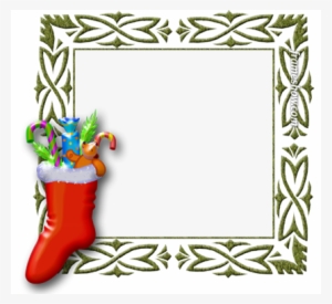 Santa Claus Socks Image Frame E-card - Santa Christmas Frame Png