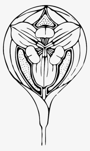 Outline, Design, Tulips, Flower, Plant, Tulip, Tattoo - Flor Art Deco