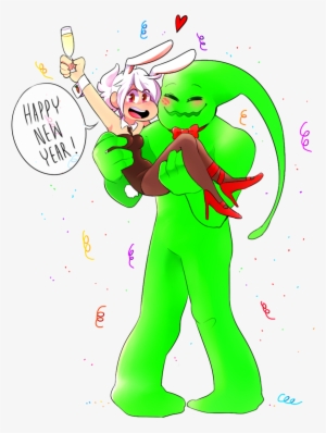 Happy New Year From Riven And Zac - Cartoon