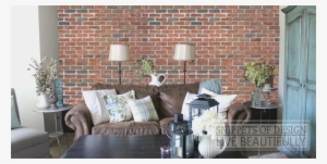 Living Room Worn Example Diy Brick/ Snippets Of Design - Brick Texture In Living Room