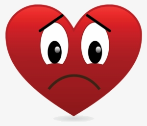 Sad Heart Png Image Background - Heart With Sad Face