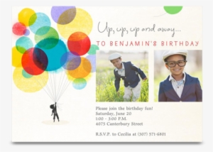 Send A Unique Card With Watercolor Balloons From Ink - Graphic Design