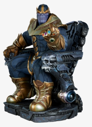 Svg Free Thanos On Throne Maquette Statue By Sideshow - Thanos Png